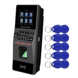 Hfeng 2.8INCH Rfid Ip tcp Fingerprint Access Control Keypad With Software Biometric Fingerprint Attendance System Time Clock Device Support USB RS485