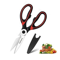 Kitchen Shears - Ultra Sharp Premium Heavy Duty Kitchen Shears And Multi Purpose Scissors Red