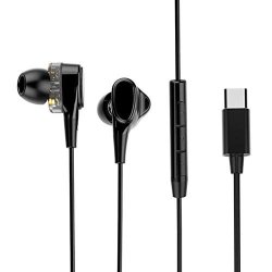 Layopo USB Type-c Earphones Quad-core Noise Cancelling Hifi Wired Earphones With 4 Speakers In-ear Headphones For Huawei P20 P20 PRO MATE20 Pro xiaomi 6 MIX2S