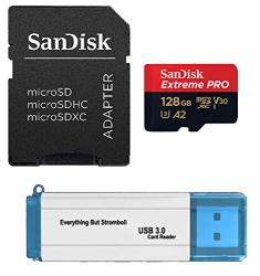 SanDisk 128GB Micro Sdxc Extreme Pro 4K V30 Memory Card Works With Dji Mavic 2 Pro Zoom Spark Phantom 4 Video Drone SDSQXCY-128G-GN6MA Bundle