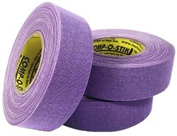 3 Rolls Of Comp-o-stik Lavender Hockey Lacrosse Bat Cloth Stick Tape Athletic Tape 3 Pack Made In The U.s.a. 1" X 60'