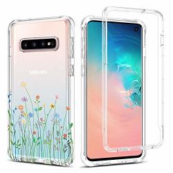 Bentoben Compatible With Samsung Galaxy S10 Case Clear Transparent Case Cover For Samsung Galaxy S10 2019 Floral