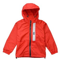 Kisbini Big Boys Kids Hoodies Rain Coat Zip Jacket Spring Dustcoat Windbreakers