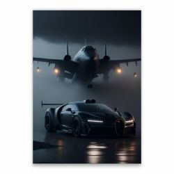 Bugatti And Jet Poster - A1