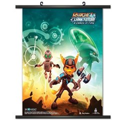Cws Media Group Officially Licensed Ratchet And Clank A Crack In Time Wall Scroll Poster 32 X 38 Inches