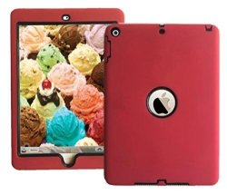 Ipad Shockproof Case 3 In 1 Hybrid Rubber Back Cover Shell For New Ipad 9.7 Inch 2017 Version Model Numbers A1822 A1823 MP2G2LL A MP2J2LL A