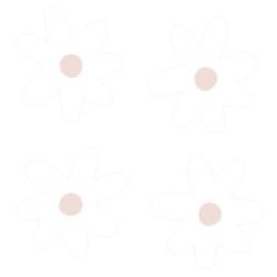 Small Blush Daisies Wall Stickers