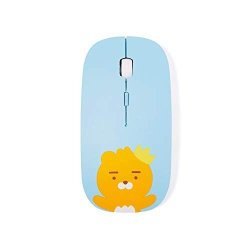 Kakao Friends Official- Little Friends Silent Wireless Mouse Silent Click With USB Nano Receiver And On-off Switch Ryan