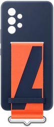 Samsung Galaxy A73 5G Silicone Cover With Strap - Blue