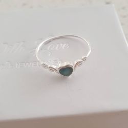 Molly 925 Sterling Silver Heart Mood Ring - Size 6