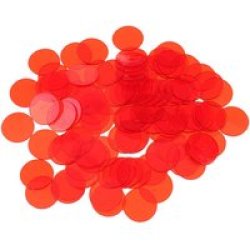 Red Transparent Counters 50 Pieces