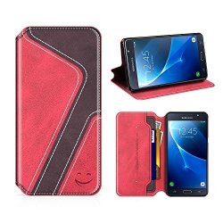 Smiley Samsung Galaxy J5 2016 Wallet Case Mobesv Samsung J5 2016 Leather Case phone Flip Book Cover viewing Stand card Holder For Samsung Galaxy J5 2016 Stylish