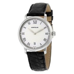 Montblanc Tradition Date White Guilloche Dial Men's Watch