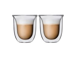 Double Walled Barista Cappuccino Glasses Set Of 2 190ML