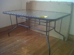 Bargain Brand New In Box Glass Steel 6 Seater Table.self Collect Robertson