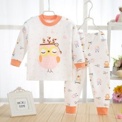 Sexemala Cotton Pijama Kids Sets With Cartoon - Orange Bird Pajamas 7
