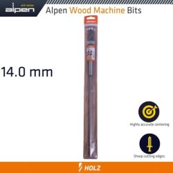 Alpen Wood Machine Drill Bit 14 X 400MM