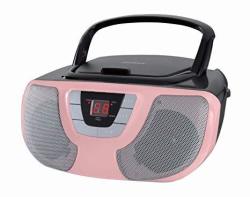 Sylvania Portable Cd Player Boom Box With Am fm Radio Pink Pink