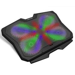 Garunk Laptop Cooler Cooling Pad For 13.3-17.3 Inch Laptop PS4 With 4 Quite 125MM Fans At 1500 Prm And Colorful LED Dual USB