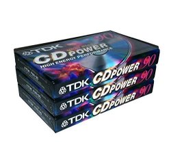 Tdk Cd Power 90 High Energy Performance Audio Cassette Tapes - 3 Pack