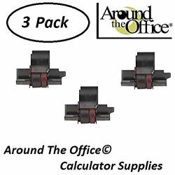 Around The Office Compatible Package Of 3 Individually Sealed Ink Rolls Replacement For Sharp EL-1750-V Calculator