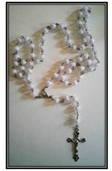 White Window Faceted Rosary