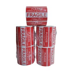 Value Pack Fragile Stickers 5.01 X 7.6CM 2500 Pieces - 5 Rolls