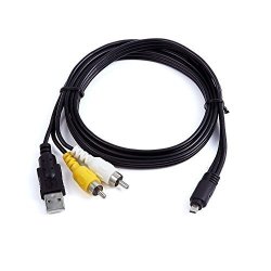 Hollo Replacement USB UC-E6 Av Audio Video Cable Lead Cord For Nikon Coolpix L110 50 P60 P80 P90 P100 P300 P500 P5000