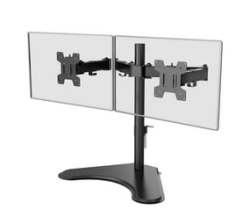 Free-standing Adjustable Dual Monitor screen tv lcd led Desk Mount