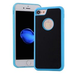 UCLL Clear Heavy Duty Protective Back Case for iPhone 7 Plus with A Screen Protector in Blue