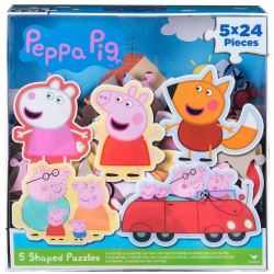 Peppa Pig 5 Shaped Puzzles In Box