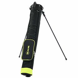 RAM Golf Pitch And Putt Lightweight Golf Carry Bag With Stand Black neon