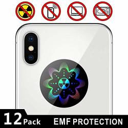 Emf Protection Anti Radiation Shield Sticker For Cell Phone iphone wifi laptop-all Devices 99% Emr emf Protection|negative Ion|anti Radiation Shield|emf Blocker Neutralizer -12 Pack Bundle Deal