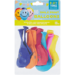 Smiley Helium Friendly Balloons 10 Pack