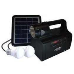 Home 2W Solar Lighting System With USB Speaker