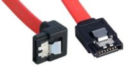 Lindy 0.2m Sata Cable - Latching Right-angled 90 Connector