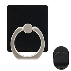 Ring Grip For Phone Universal Ring Holder Grip With Car Mount For All Smartphones And Devices Black