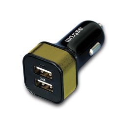 Astrum Dual USB Car Charger - CC340 - Gold