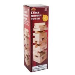 Tower Game - Wooden - Brown - 48 Pieces