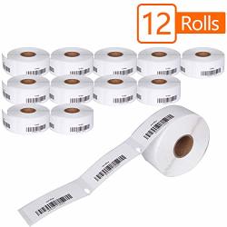 12 Roll Compatible Dymo 1738595 File Folder Labels 3 4" X 2-1 2" Direct Thermal Barcode Labels For Writer Label Printers 450 Turbo 4XL Bright White 450 Labels Per Roll