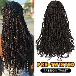 Tiana Passion Twist Hair 20 Inch Pre-twisted Passion Twist Hair 7 Packs Or 2 Packs Passion Twist Ombre Crochet Hair Pre-looped Crochet Braids Synthetic Braiding Hair Extensions 7PAKCS 4