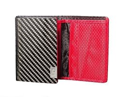 Common Fibers Carbon Fiber Trifold Wallet Red