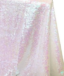 3MM Sparkle Sequins Fabric For Sewing Costumes Knit Dot Strechy Sold By The Yard Tablecloth Linen Sequin Tablecloth Table Runner Laser Pink