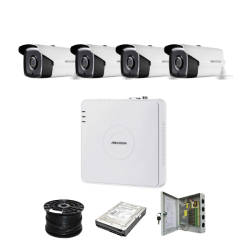 Hikvision 4 Ch Turbo HD Kit - Embedded Dvr - 4 X HD720P Camera