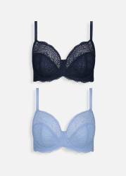 Lace Dd+ Non Padded Full Cup Bras 2 Pack