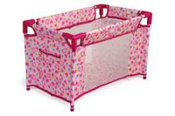 Pink Floral Doll Camp Cot