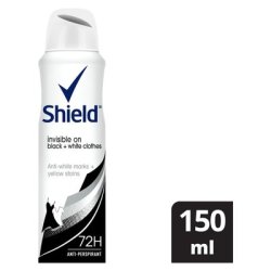 Women Invisible Black & White Antiperspirant Deodorant Body Spray 150ML