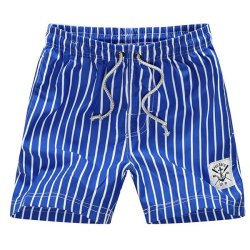 Summer Mens Fashion Stripe Shorts Casual Beach Shorts Pants