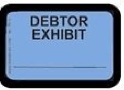 Legalstore Exhibit Labels "debtor Exhibit" Blue Laser Compatible On 8.5"X11" Sheets 250 Per Package