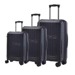 -3 Piece Hard Outer Shell Luggage Set PPL13 - 50 60 70CM - Black